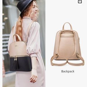 Fashion Backpack Set Women Shoulder Crossbody Bag PU Leather